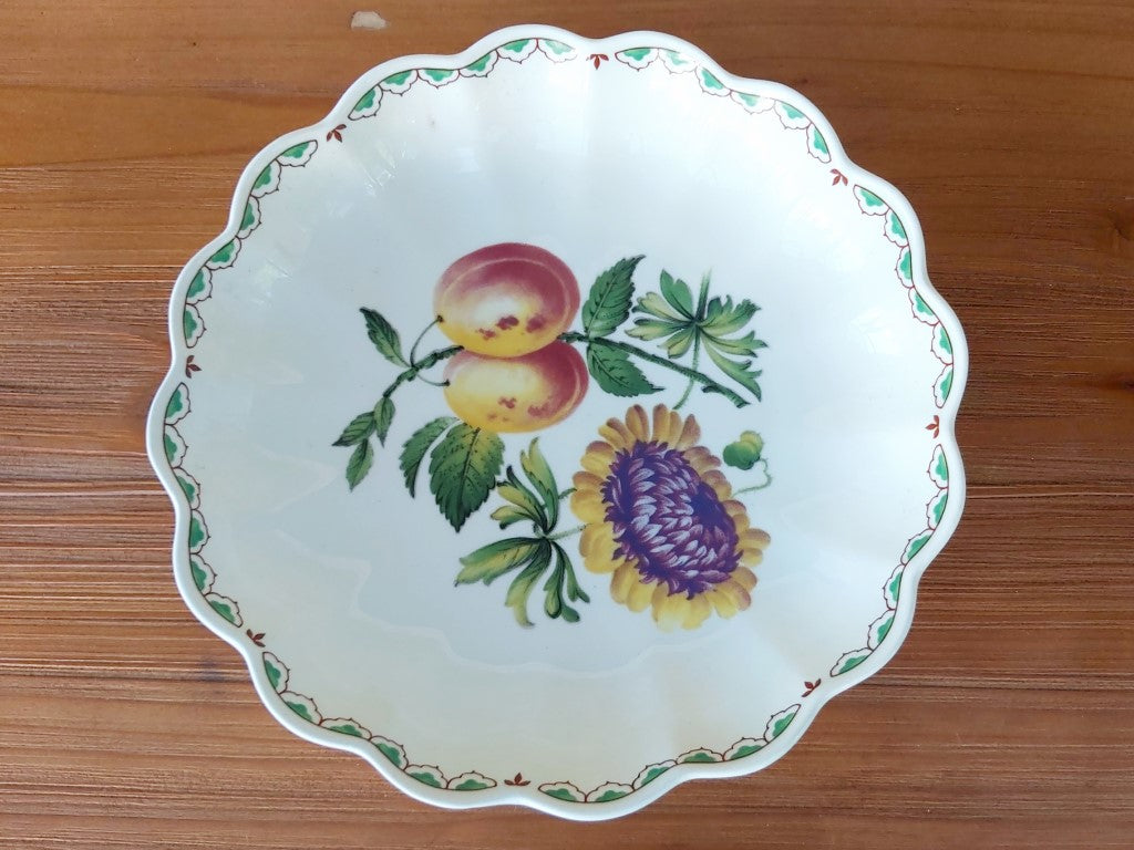 Spode "Victoria" Pattern Dish with Fluted Rim