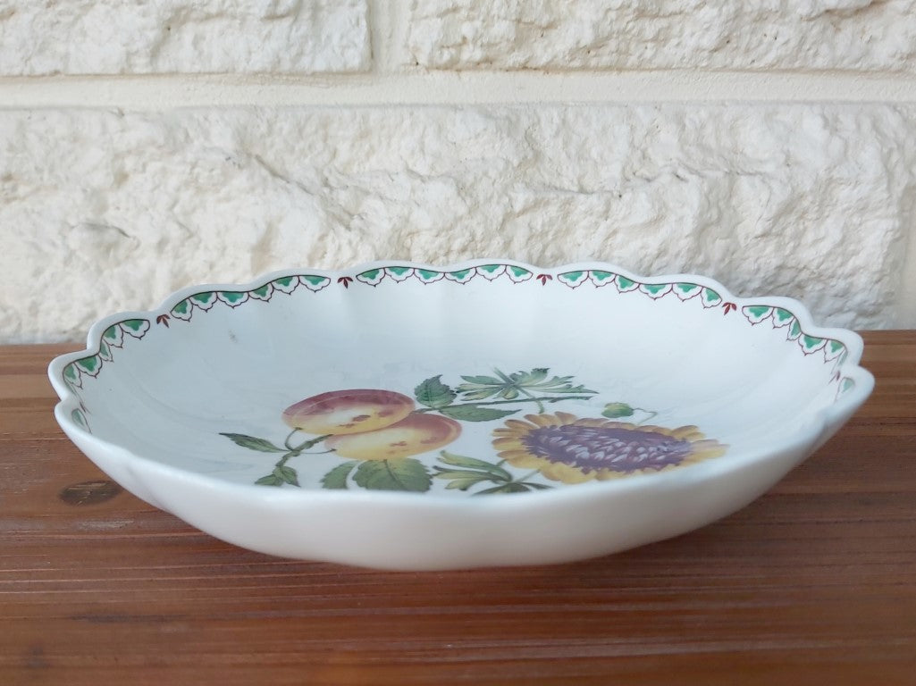 Spode "Victoria" Pattern Dish with Fluted Rim