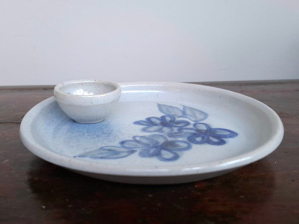 NZ Potter Sue Monk Small Platter and Dipping Bowl