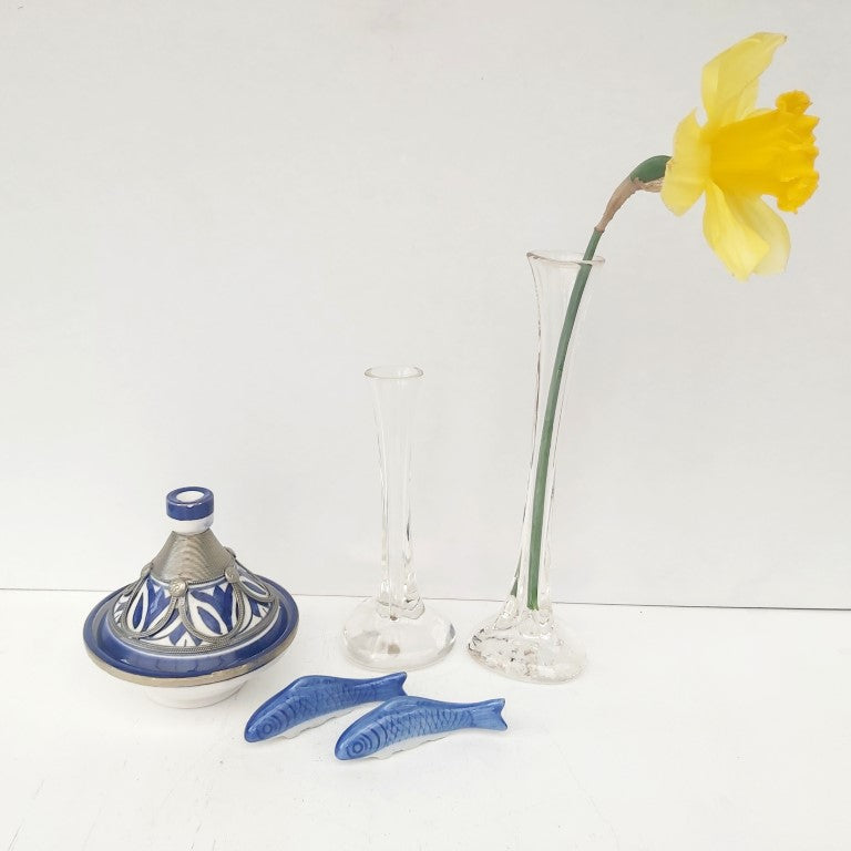 Pair of Blue Ceramic Fish