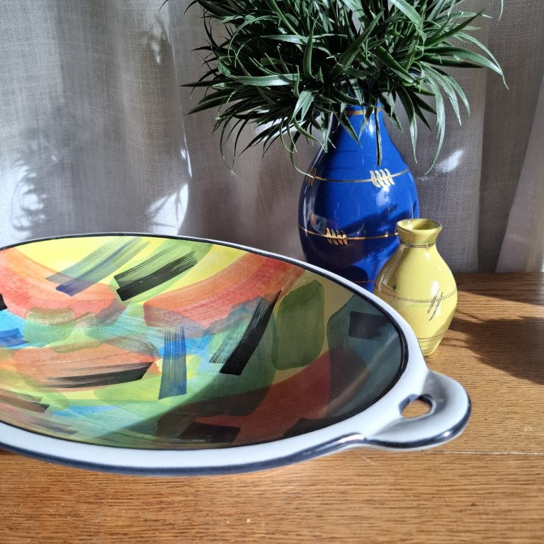 Temuka Pottery Flamenco Pattern Dish