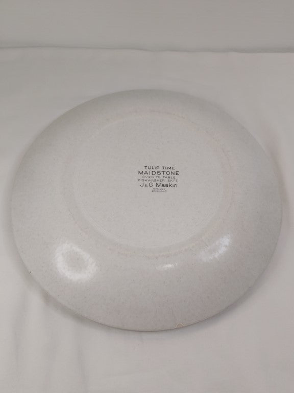 3 MCM Meakin Tulip Time Dinner Plates