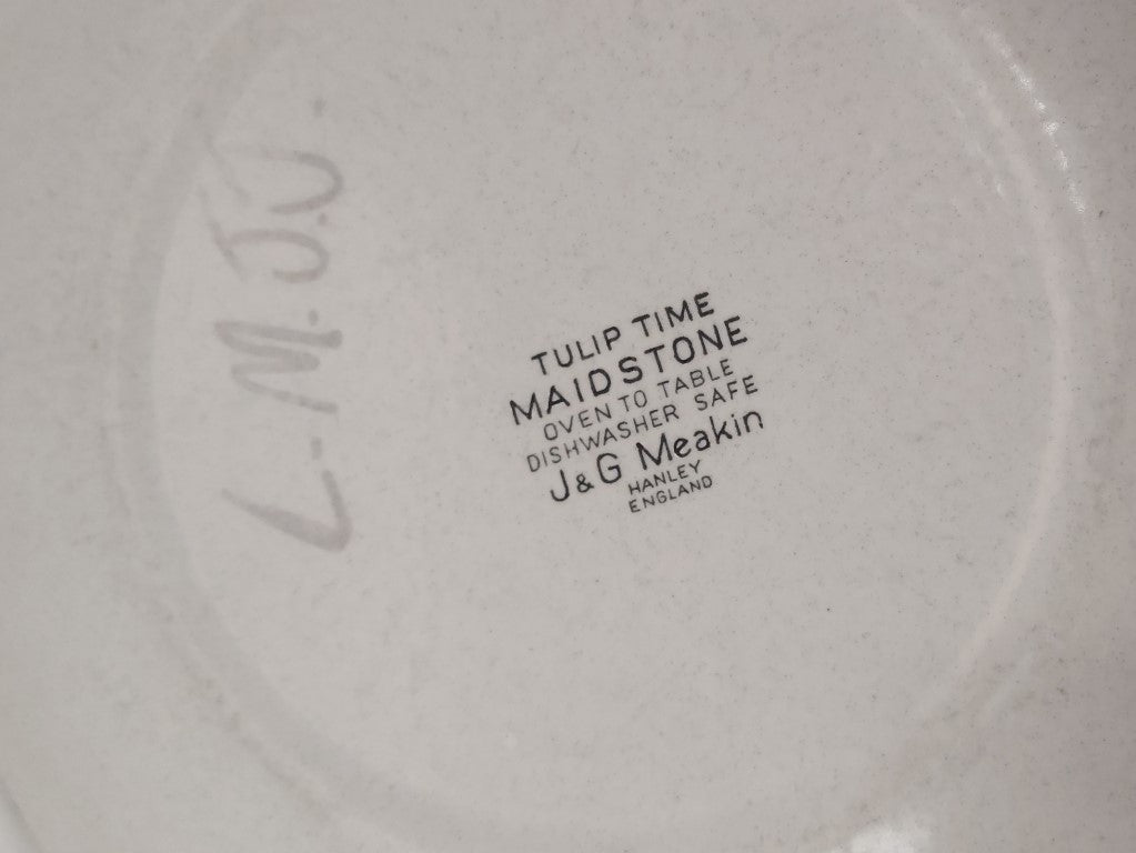 3 MCM Meakin Tulip Time Dinner Plates