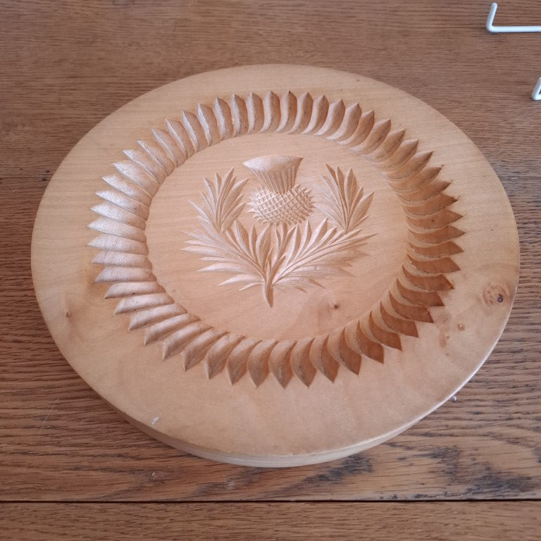 Large Traditional Carved Thistle Shortbread Press Mold