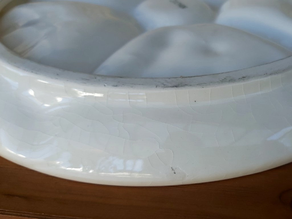 Vintage Majolica 6 Segment Serving Dish