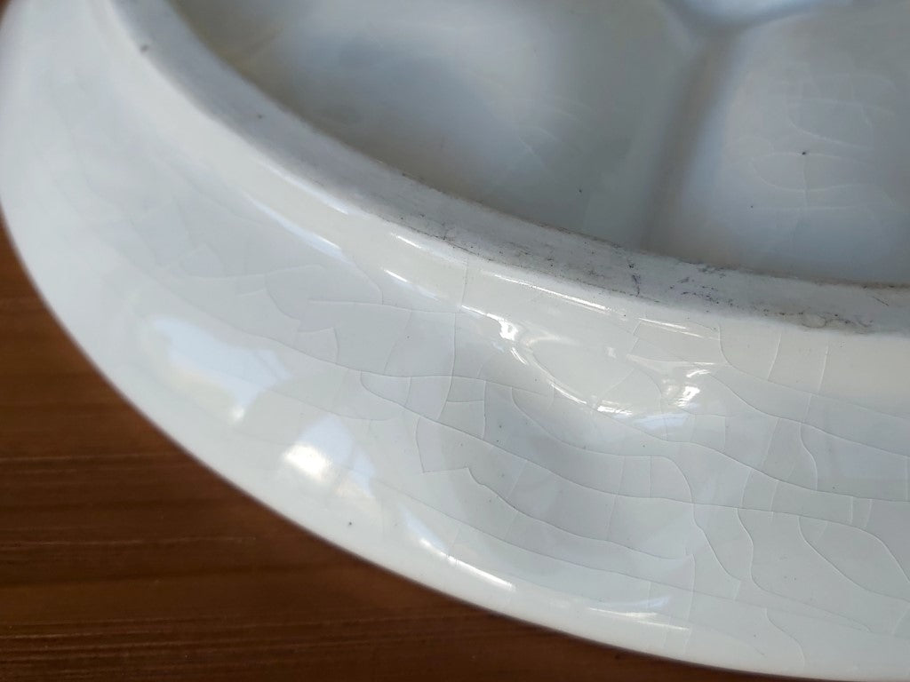 Vintage Majolica 6 Segment Serving Dish