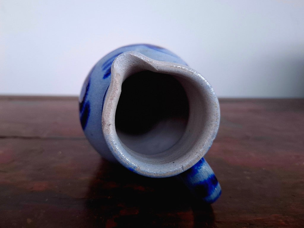 German Cobalt Grey Salt Glaze Jug