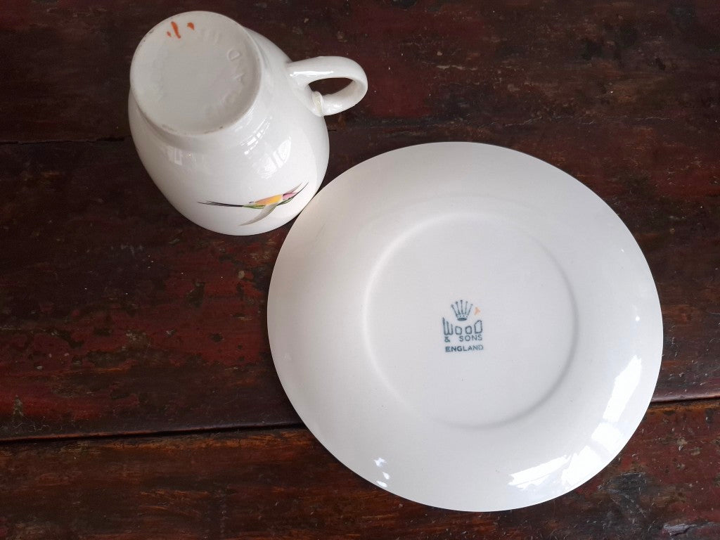Wood & Sons Hummingbird Tea Cup & Plate