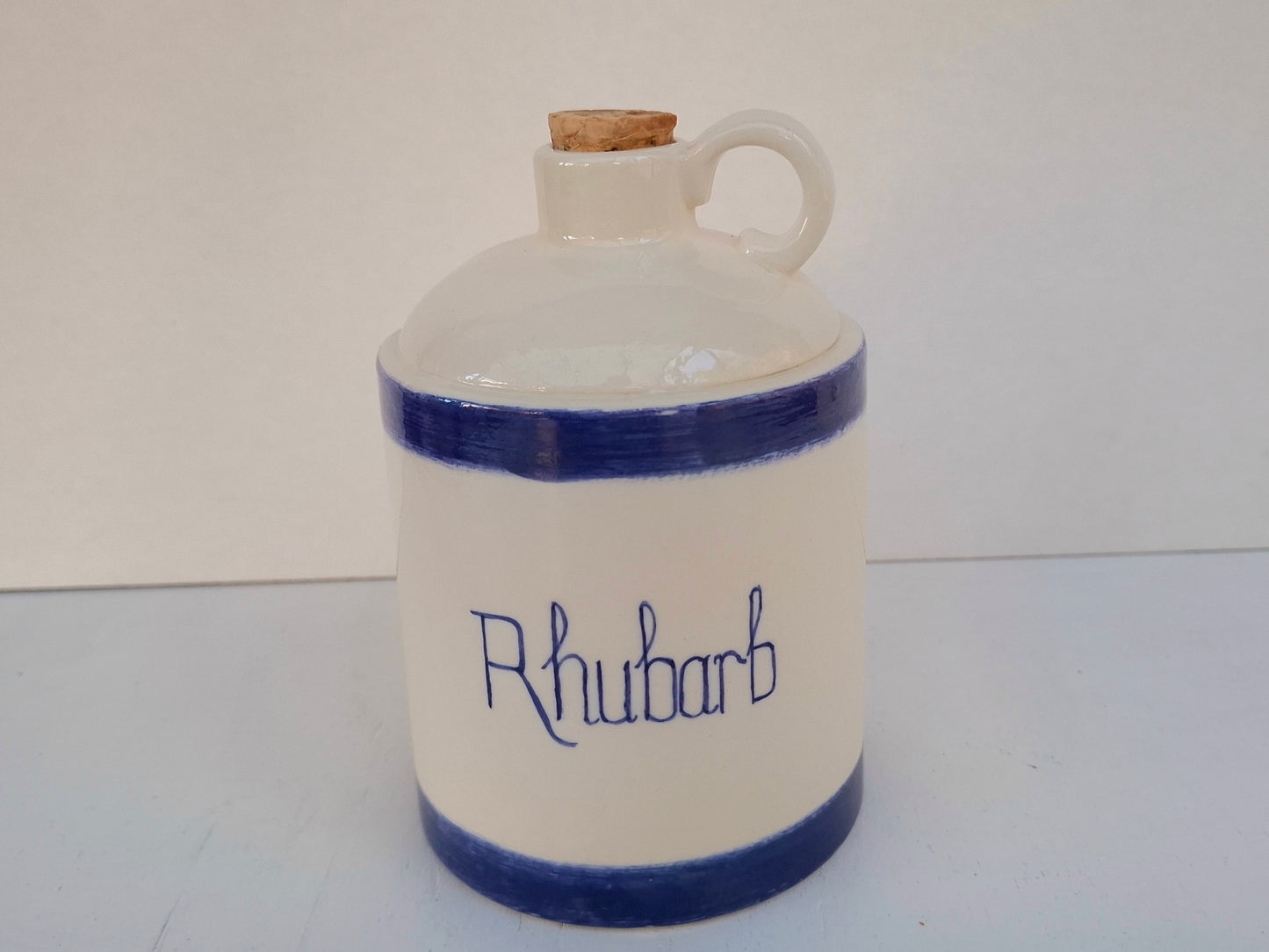Handpainted Rhubarb Jug