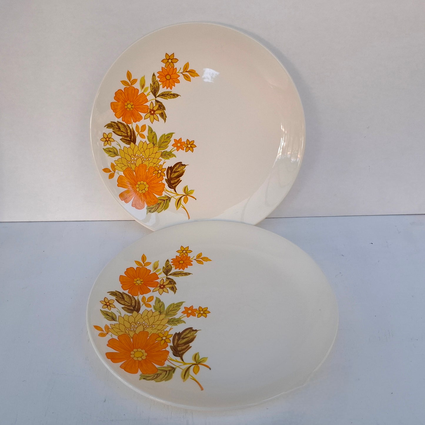 Pair of Crown Lynn Fragrance Dinner Plates