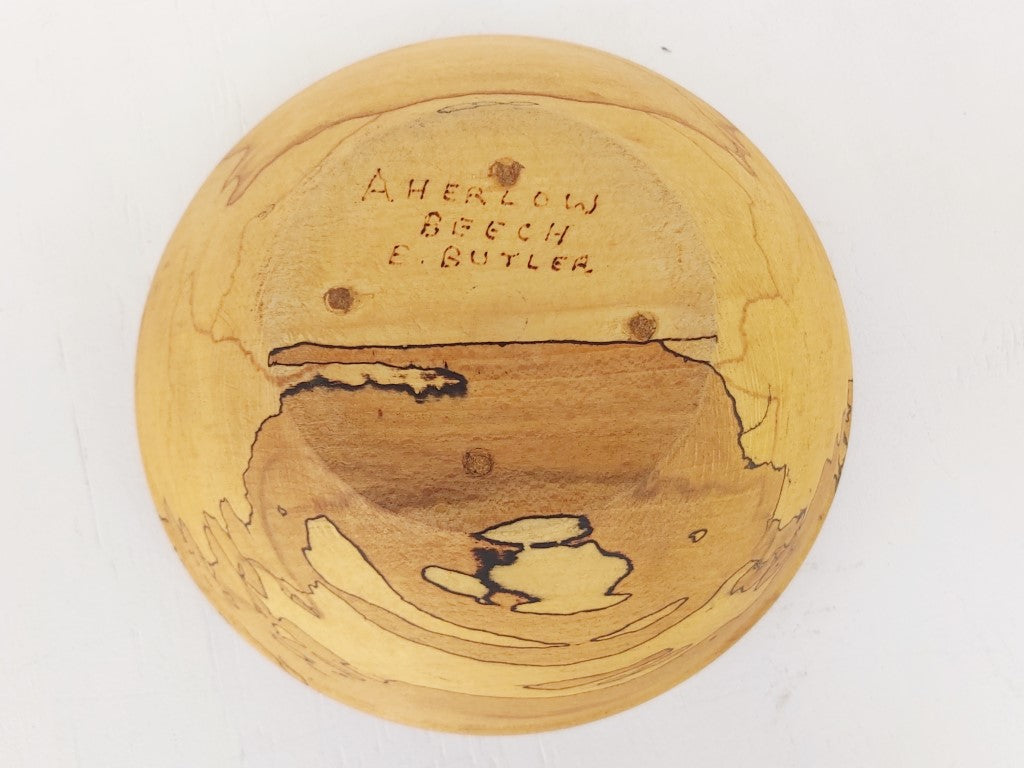 Spalted Beech Hand Turned Wood Bowl