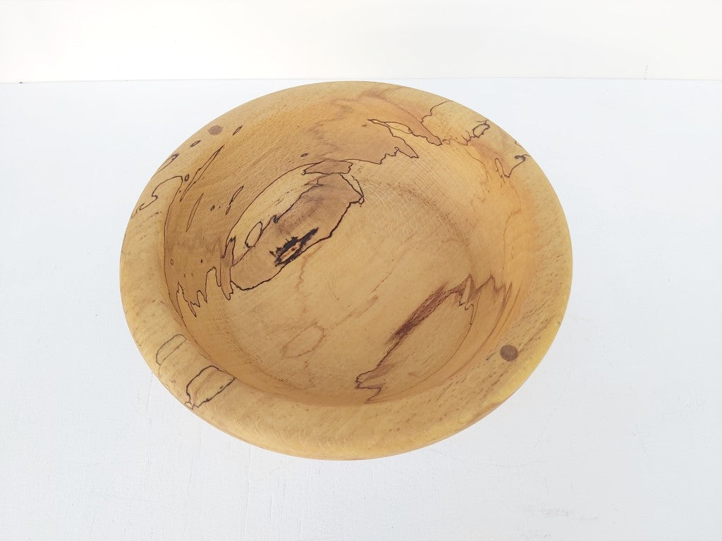 Spalted Beech Hand Turned Wood Bowl