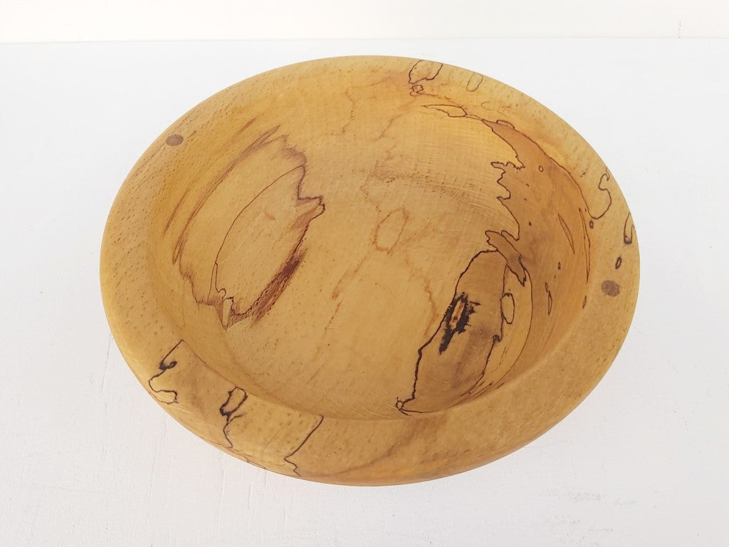 Spalted Beech Hand Turned Wood Bowl
