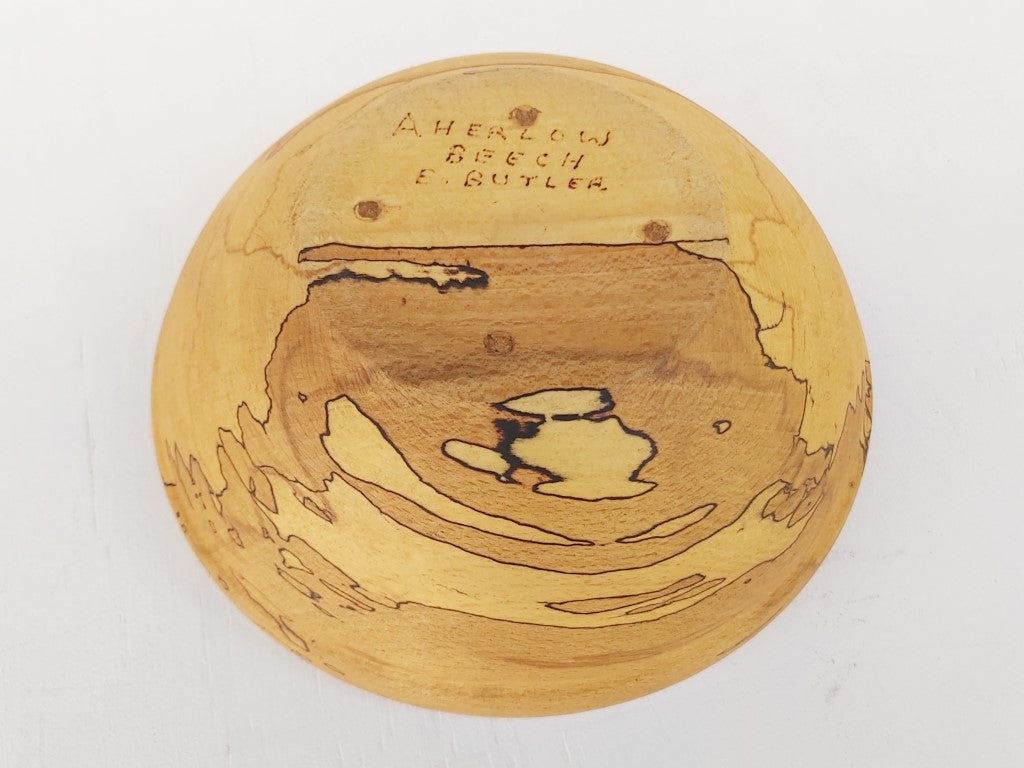 Spalted Beech Hand Turned Wood Bowl