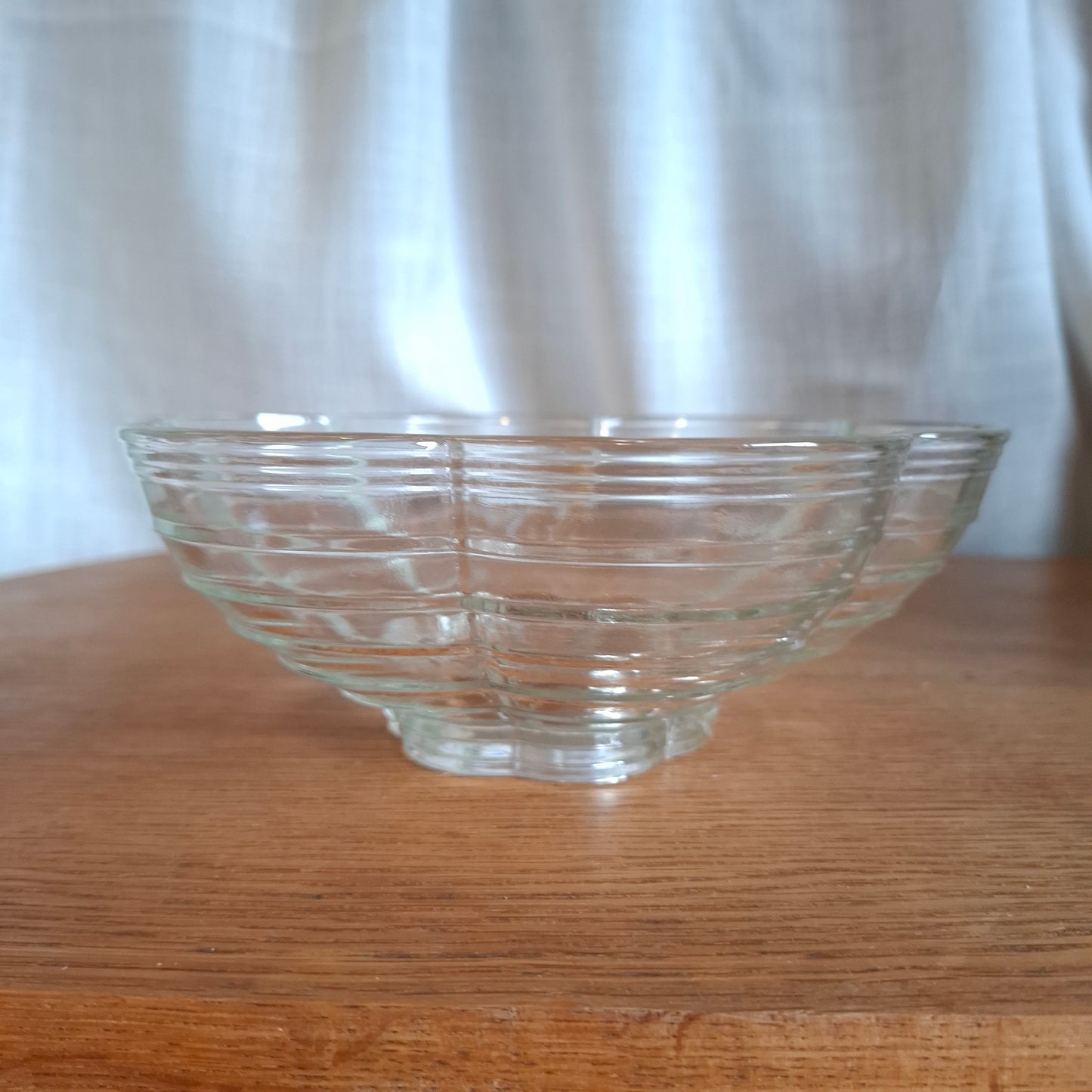 1950's Pressed Glass Flower Shaped Fruit Bowl