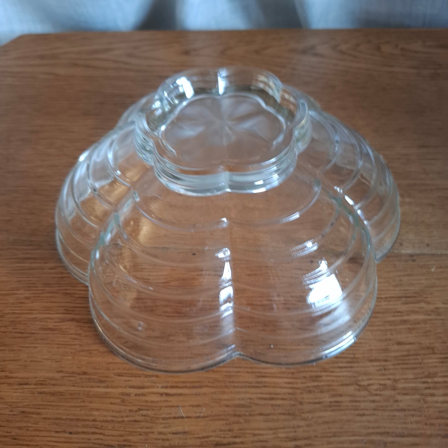 1950's Pressed Glass Flower Shaped Fruit Bowl