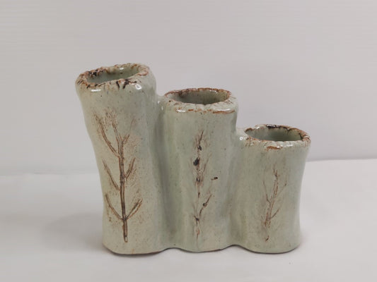 1979 Studio Pottery Rustic Trio Vase