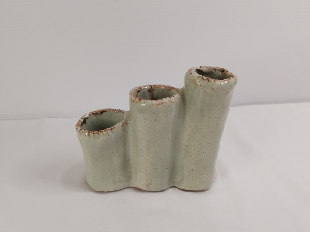 1979 Studio Pottery Rustic Trio Vase