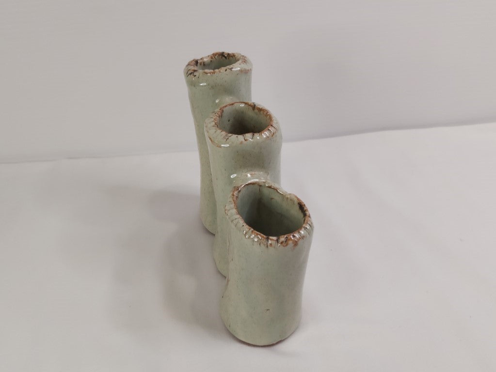 1979 Studio Pottery Rustic Trio Vase