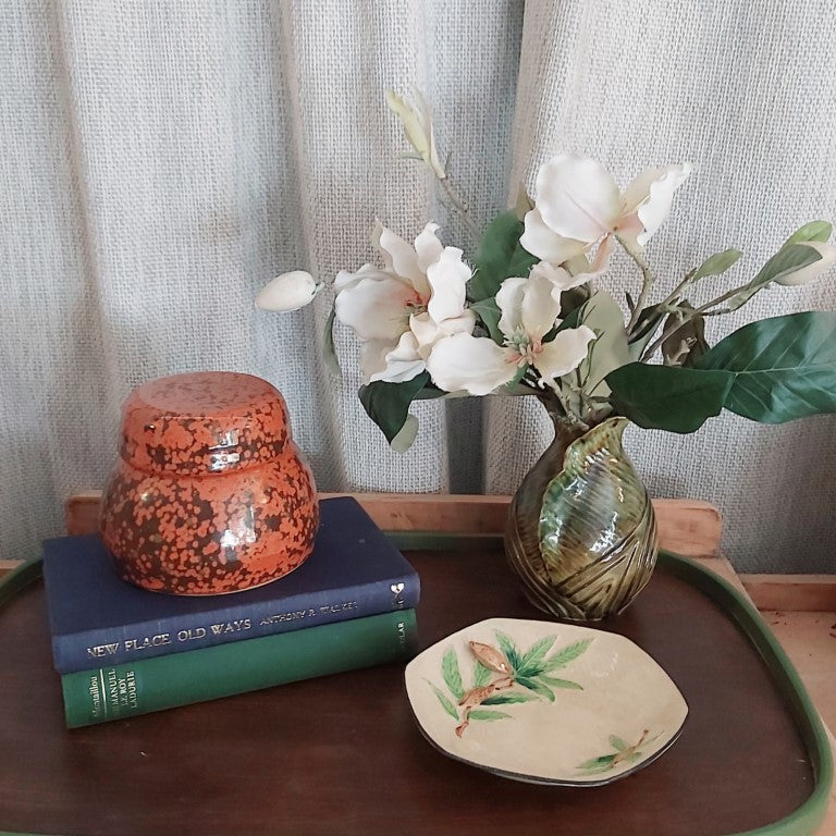 Maruhon Bowl with Almond Leaf Design - Vintage