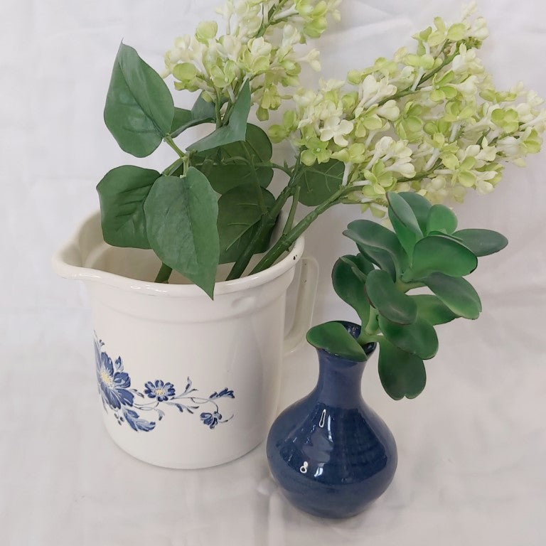 Small Denim Blue Studio Pottery Vase