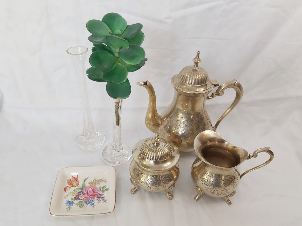 Sandland Ware Square Floral Trinket Dish