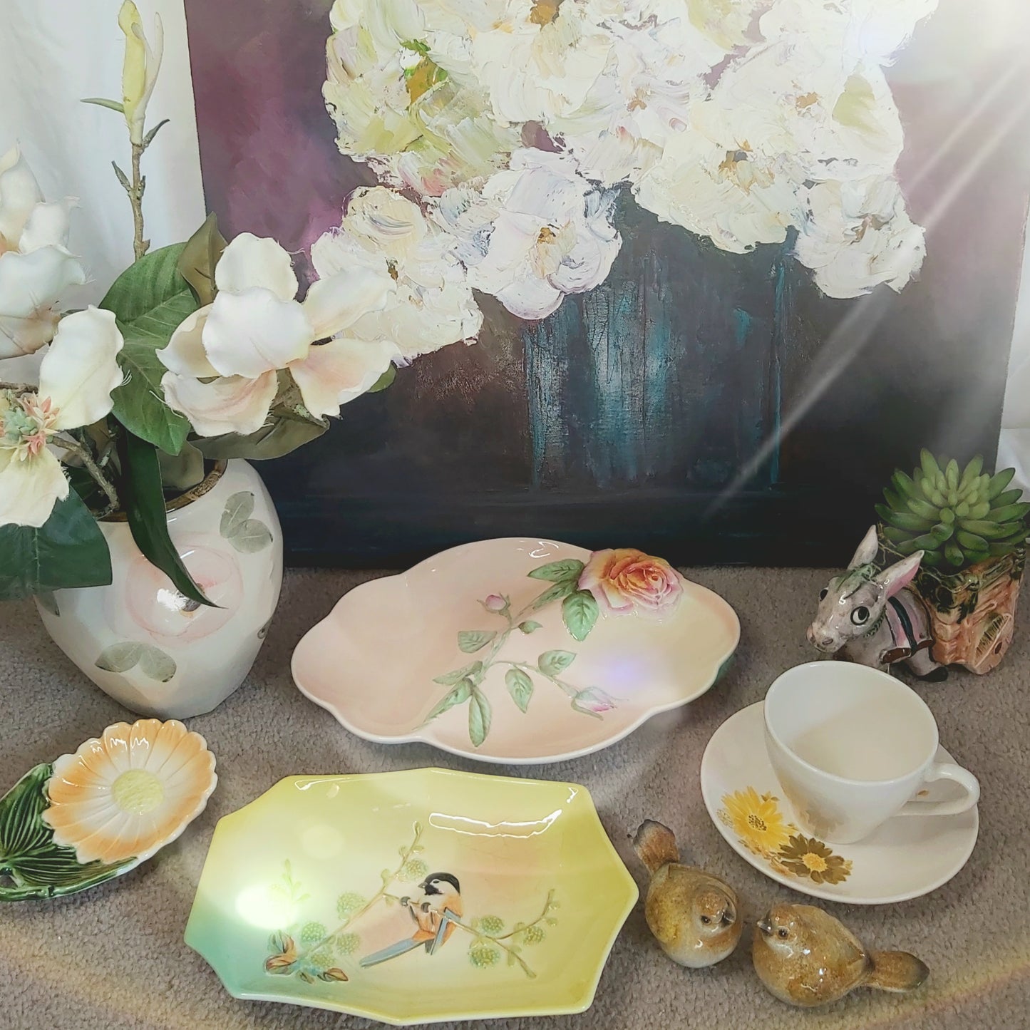 Crown Lynn Topaz 3 Cups and 6 Saucers