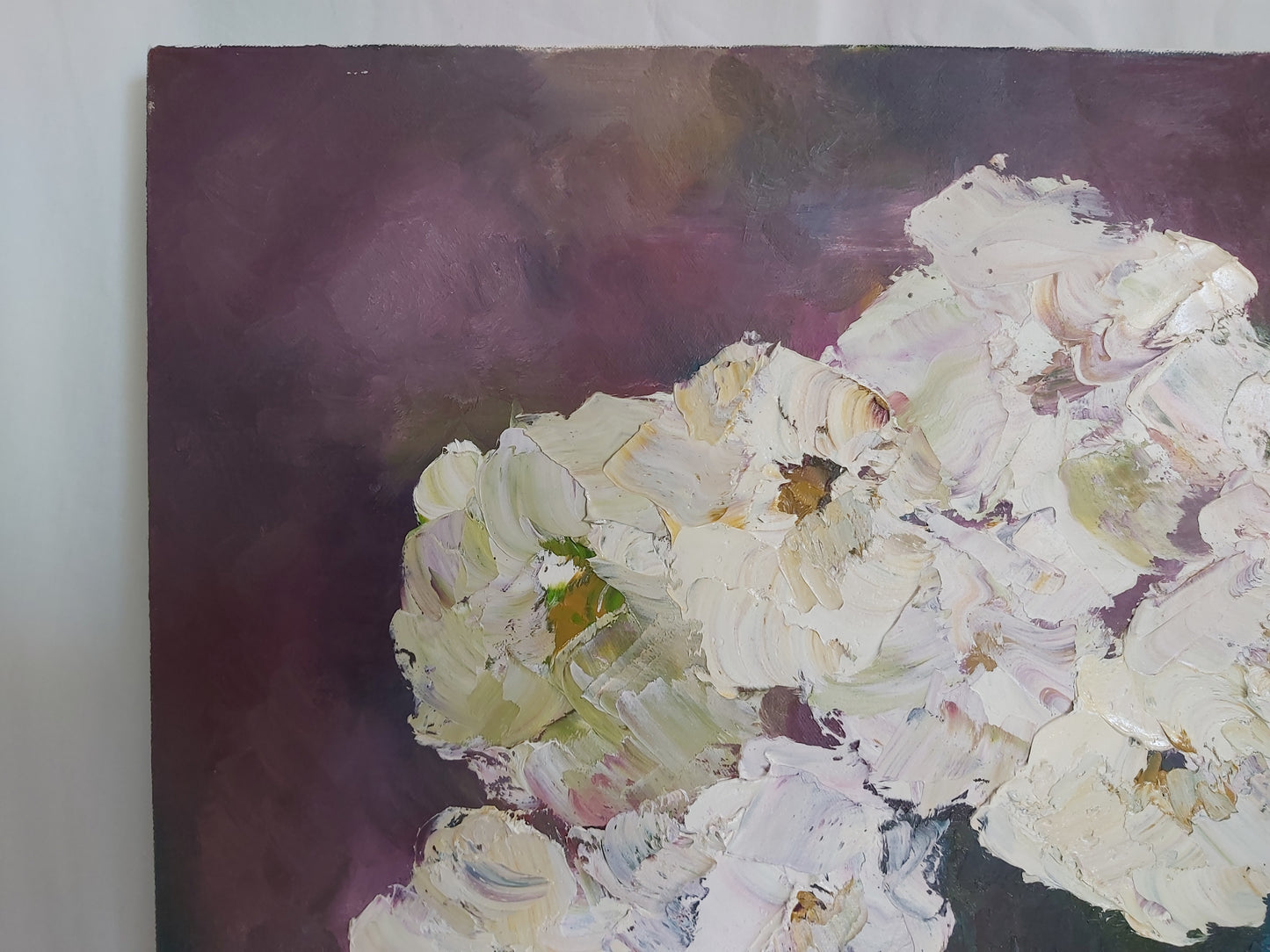 White Bouquet Oil Painting by Hayley Henderson