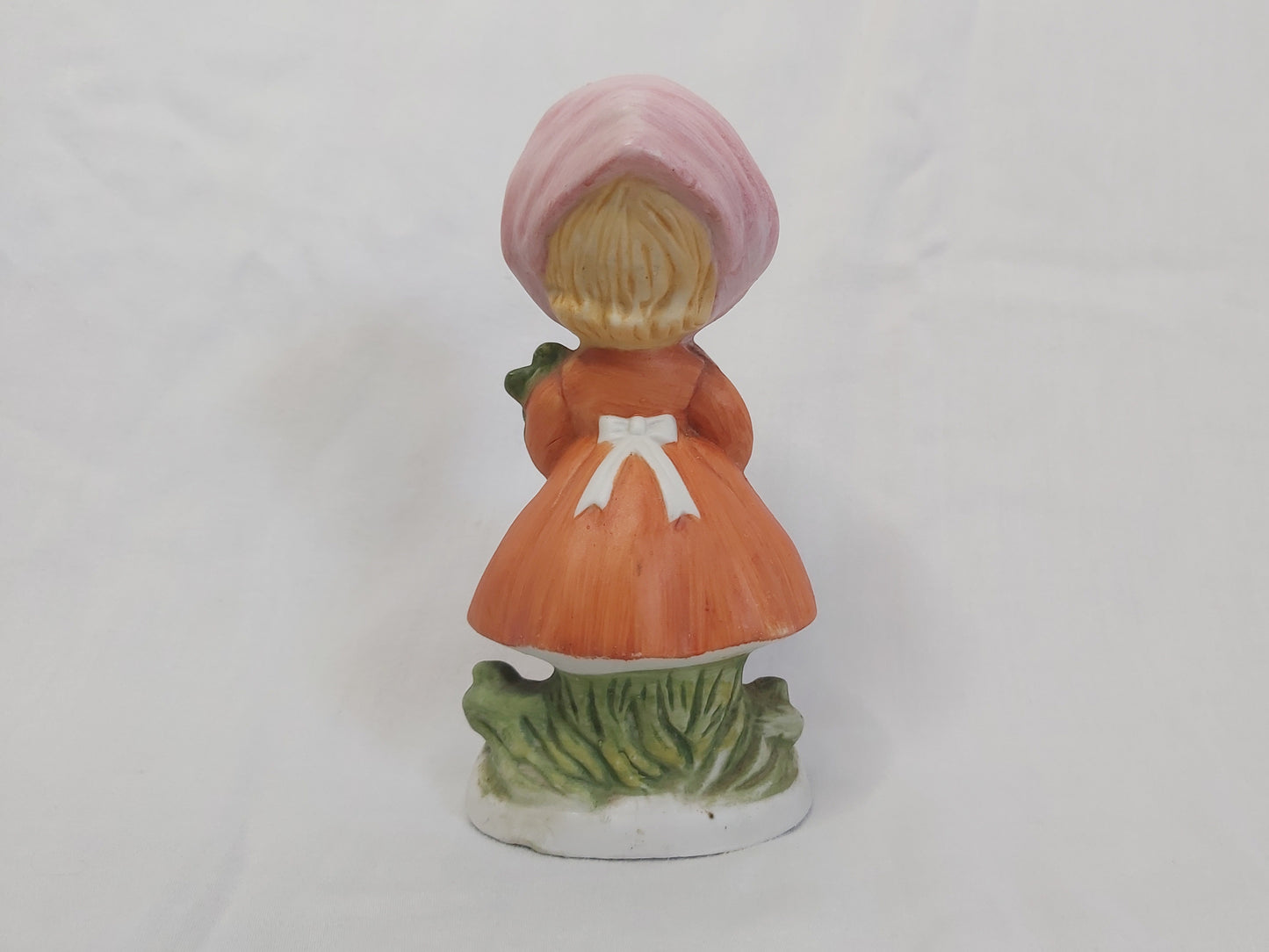 Vintage Little Girl Holding Flowers Figurine