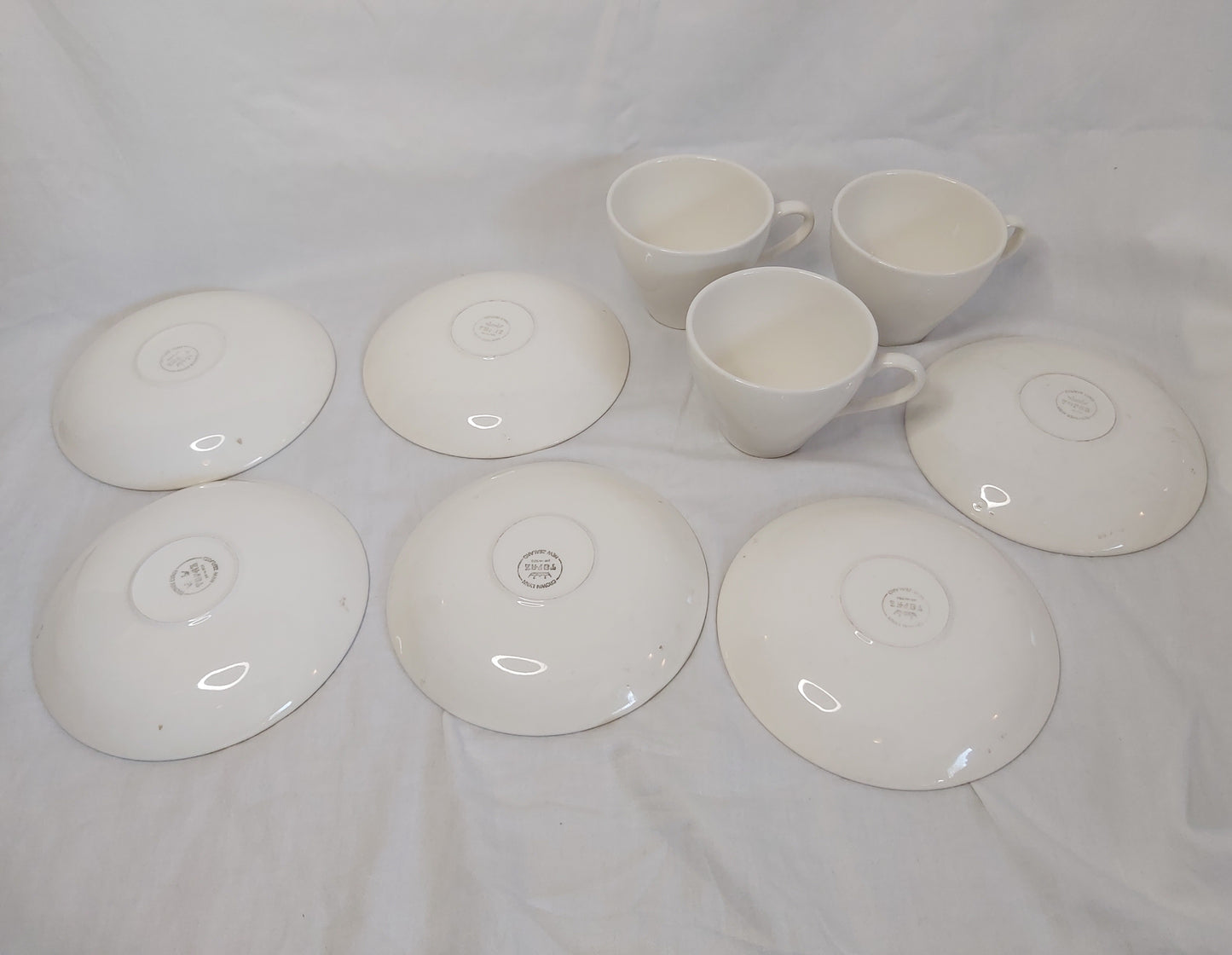Crown Lynn Topaz 3 Cups and 6 Saucers