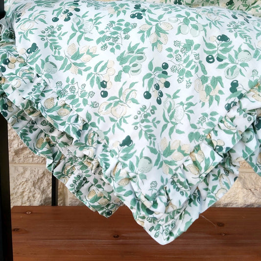 Vintage Green Cottagecore Coverlet