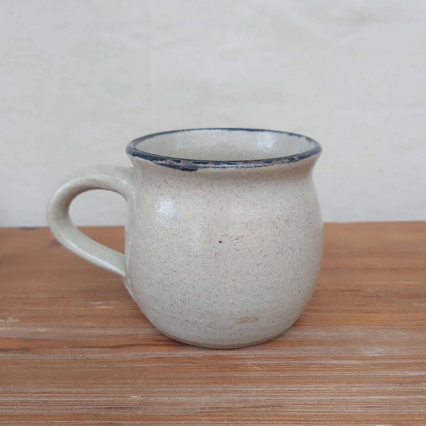 Cobalt Salt Glaze Studio Pottery Coffee Cup