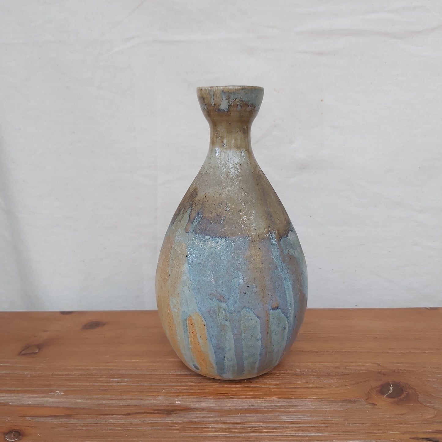 Japanese Sake Bottle Style Studio Pottery Vase