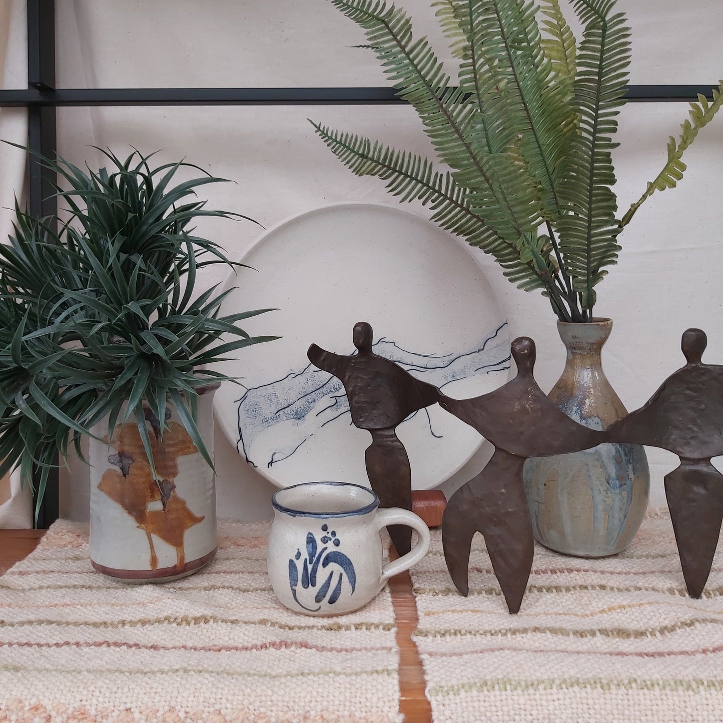 Japanese Sake Bottle Style Studio Pottery Vase