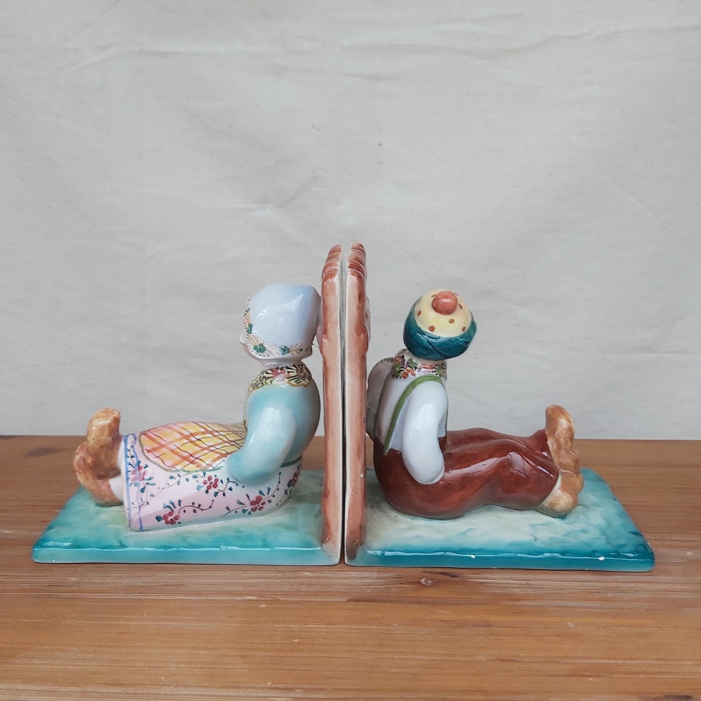 Vintage Dutch Children Figurine Bookends