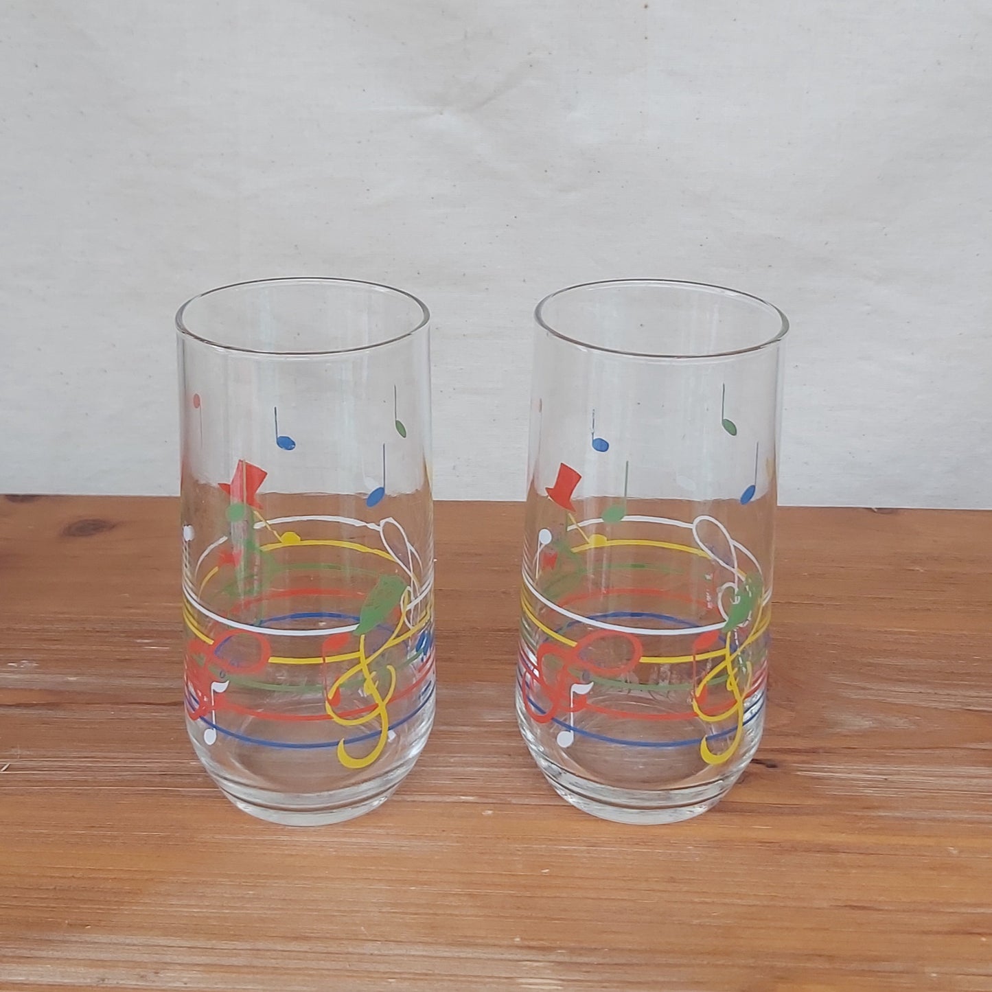 Pair of Vintage French Musical Notes Glasses