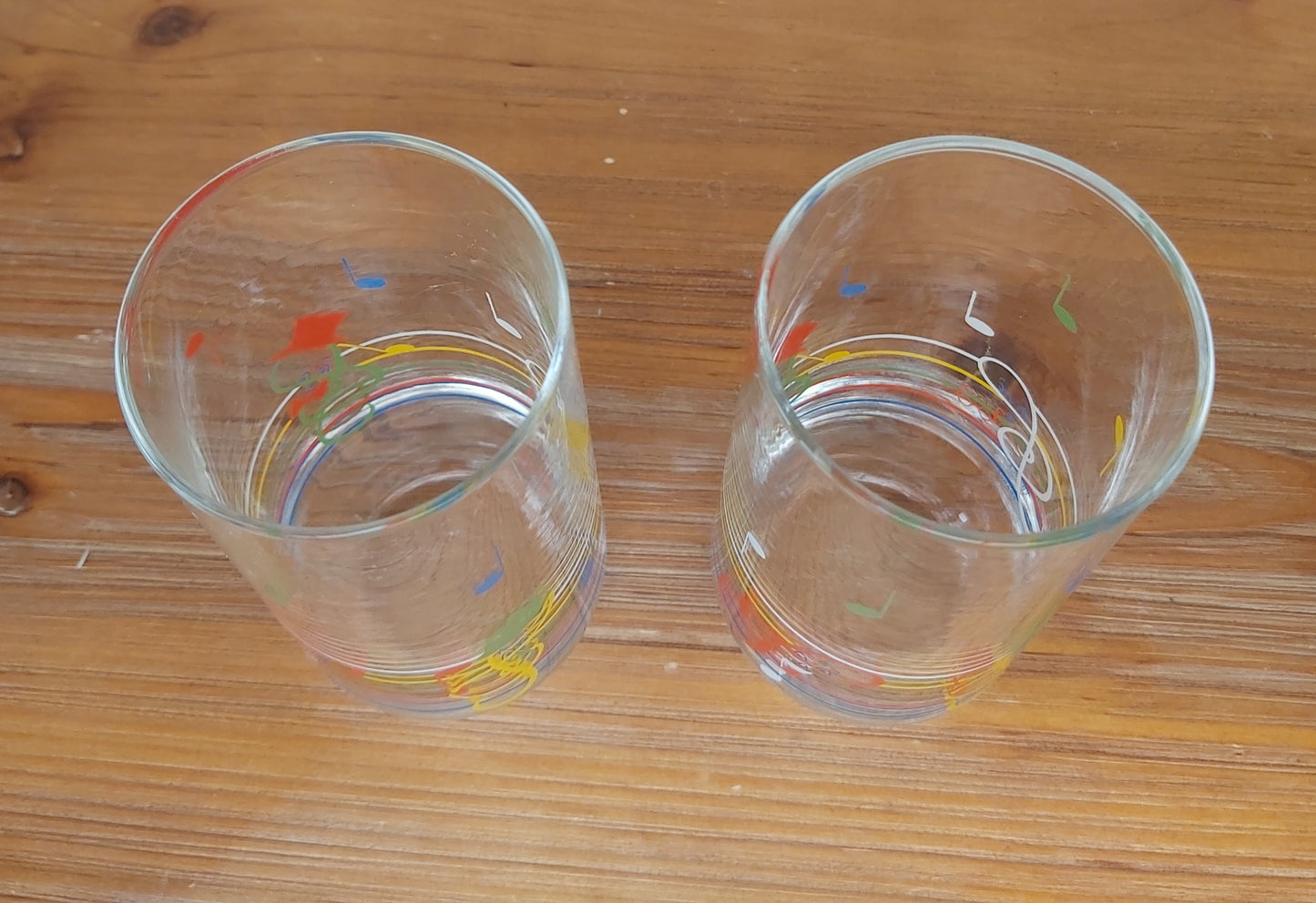 Pair of Vintage French Musical Notes Glasses