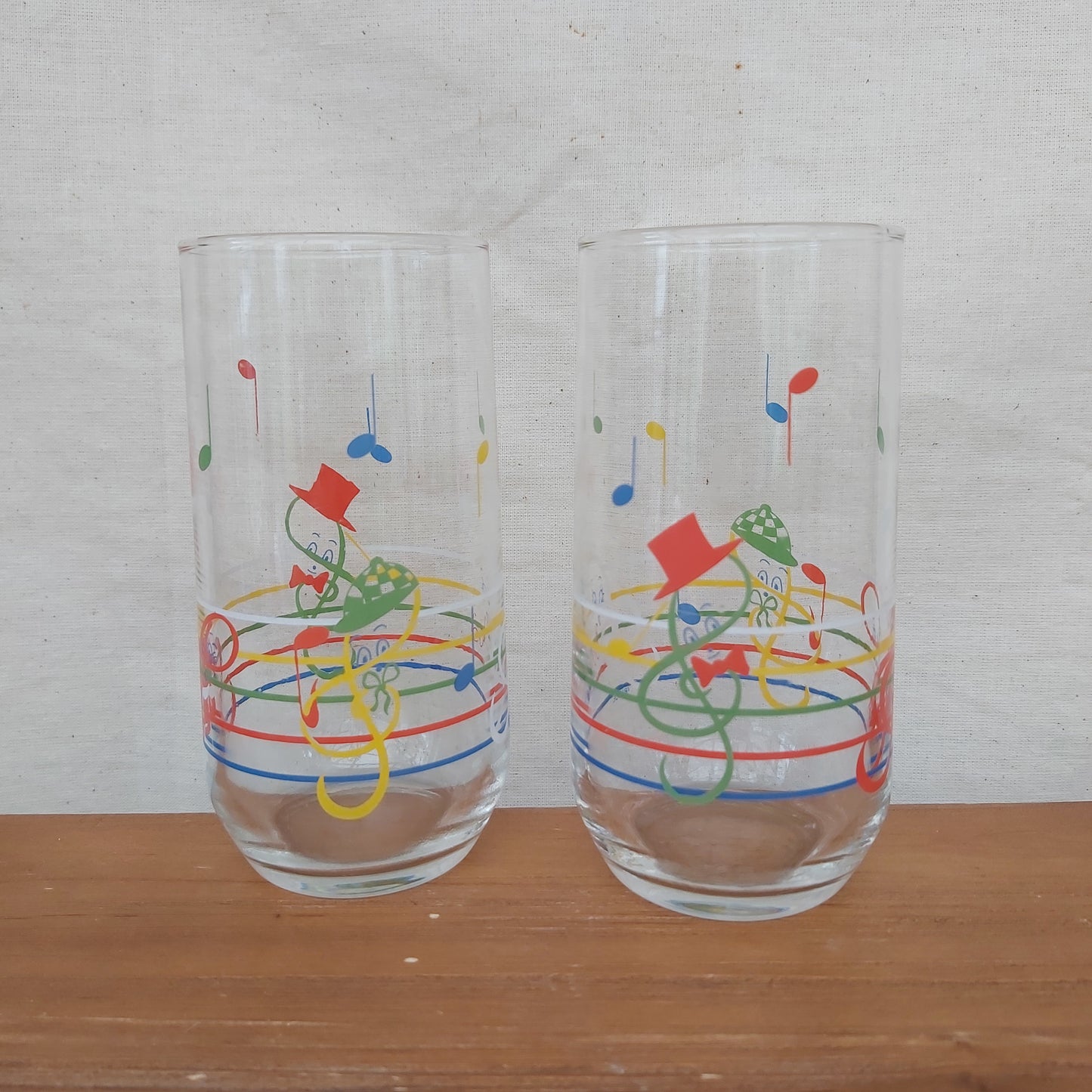 Pair of Vintage French Musical Notes Glasses