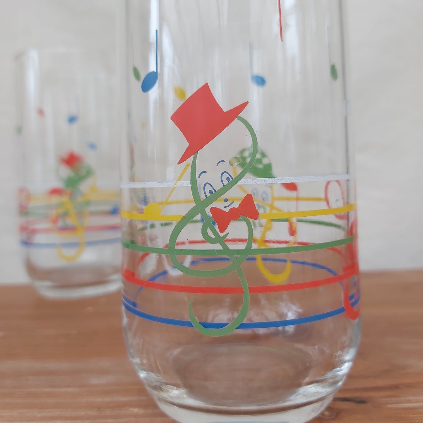 Pair of Vintage French Musical Notes Glasses