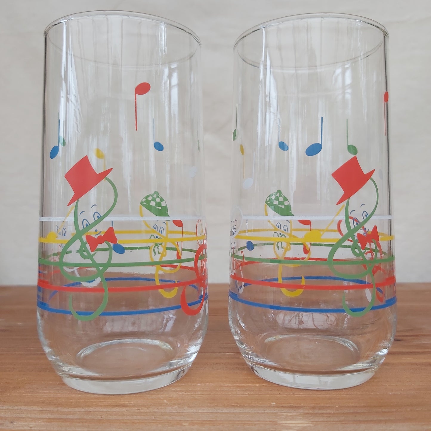 Pair of Vintage French Musical Notes Glasses