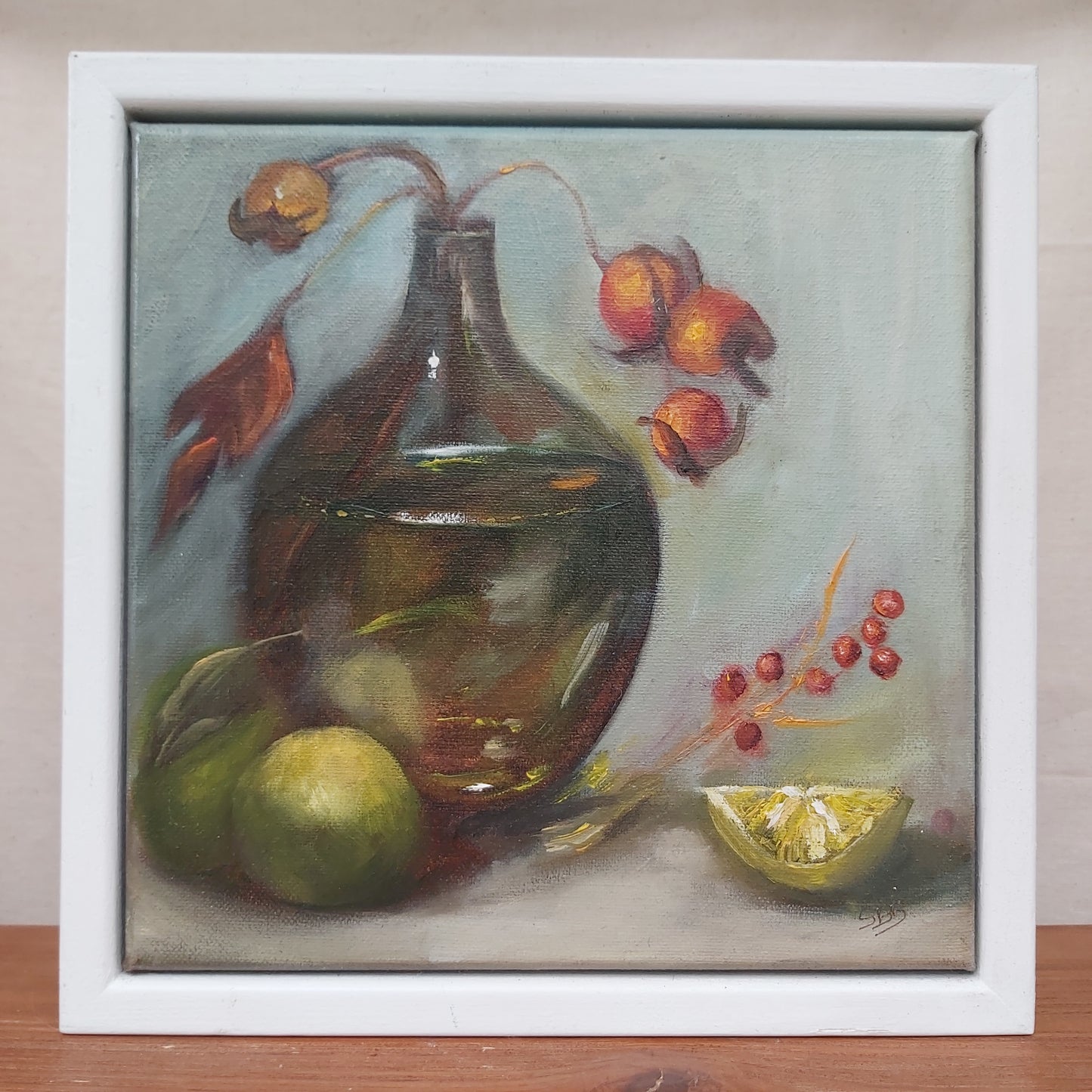 Pretty Original Still Life Painting Signed SBR