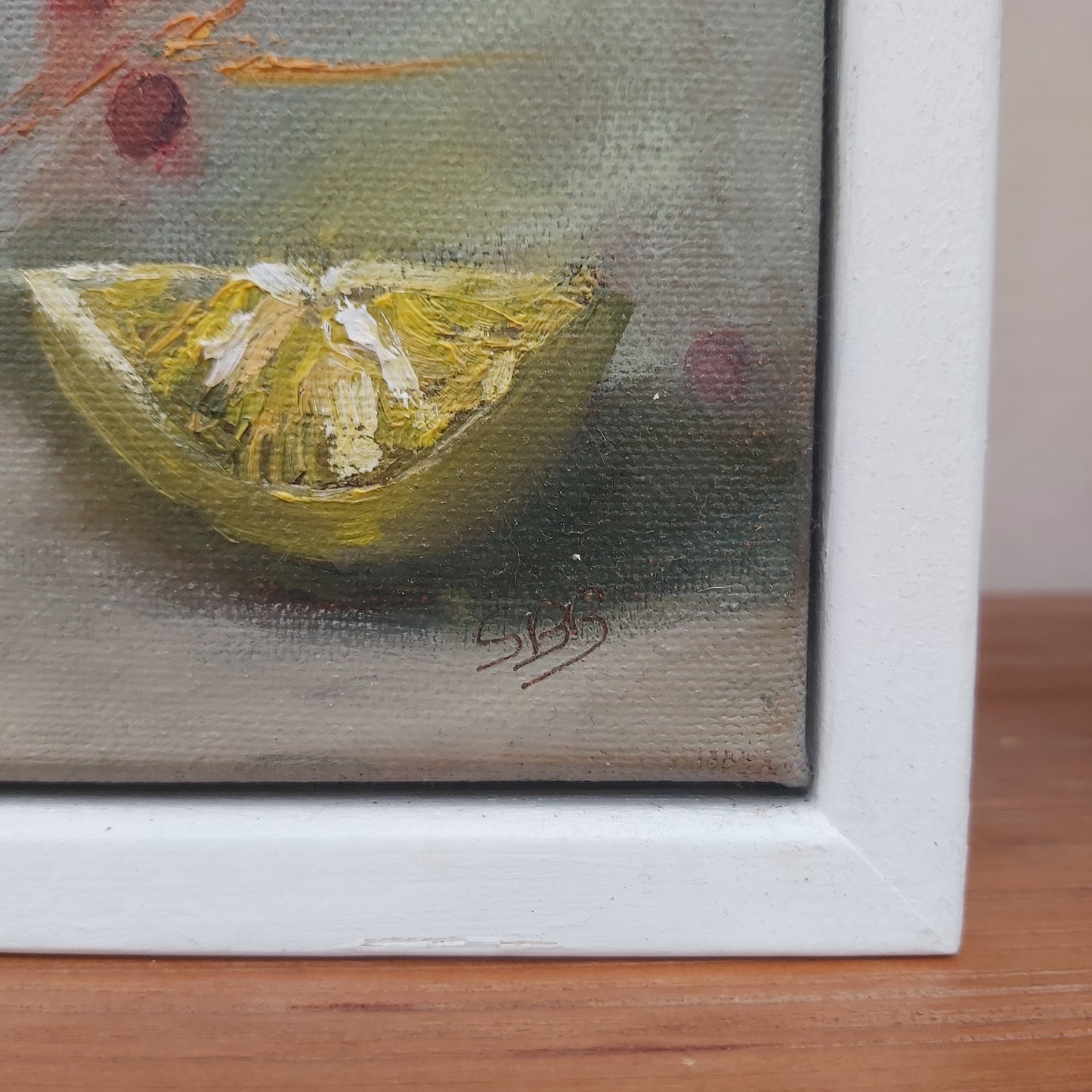 Pretty Original Still Life Painting Signed SBR