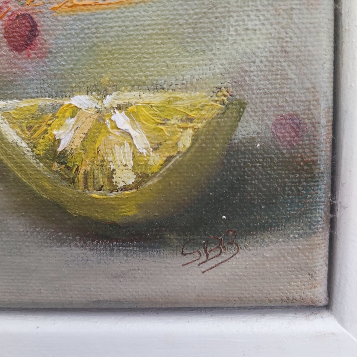 Pretty Original Still Life Painting Signed SBR
