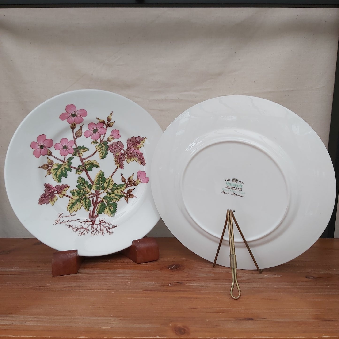 Pair of Queens Flora Botanica Lunch Plates