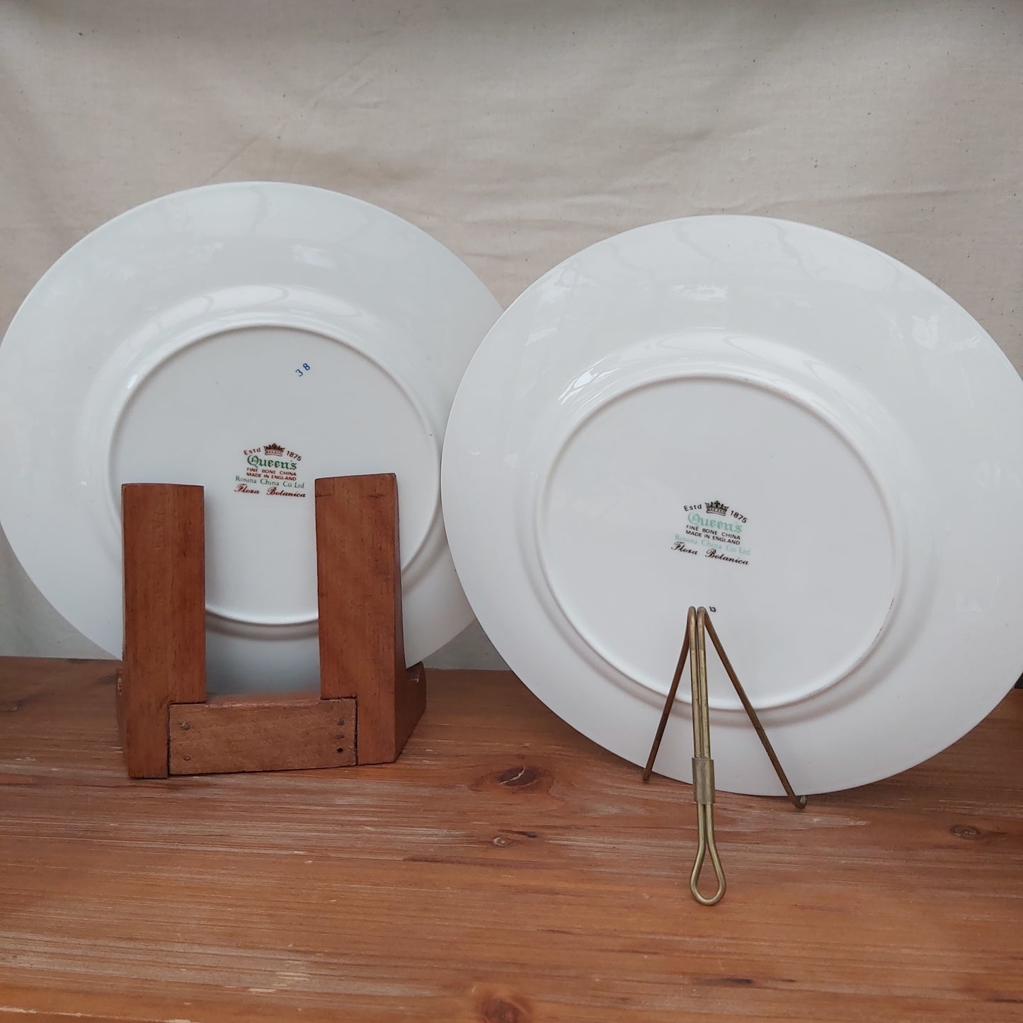 Pair of Queens Flora Botanica Lunch Plates