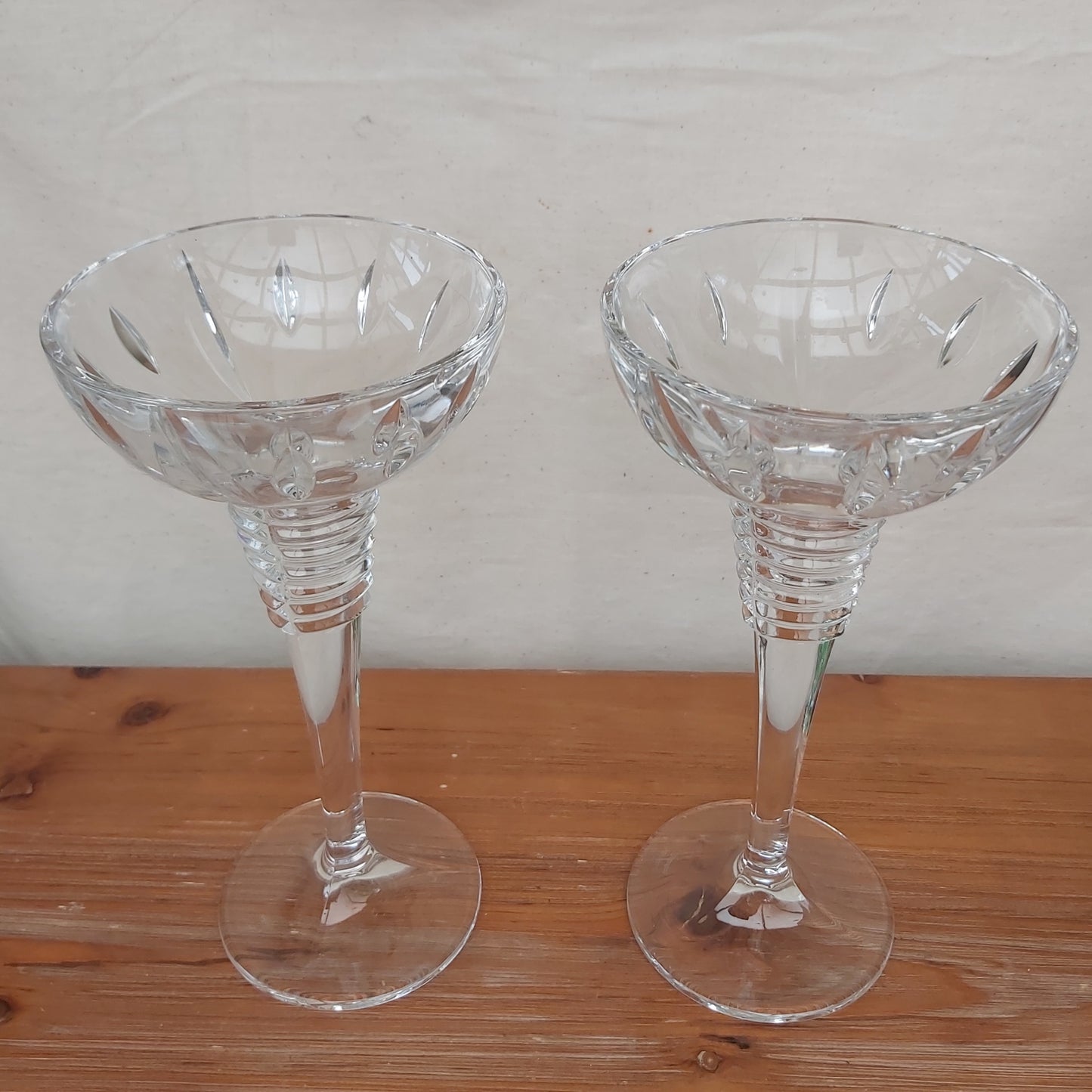 Pair of Marquis by Waterford Crystal Gemini Candle Holders