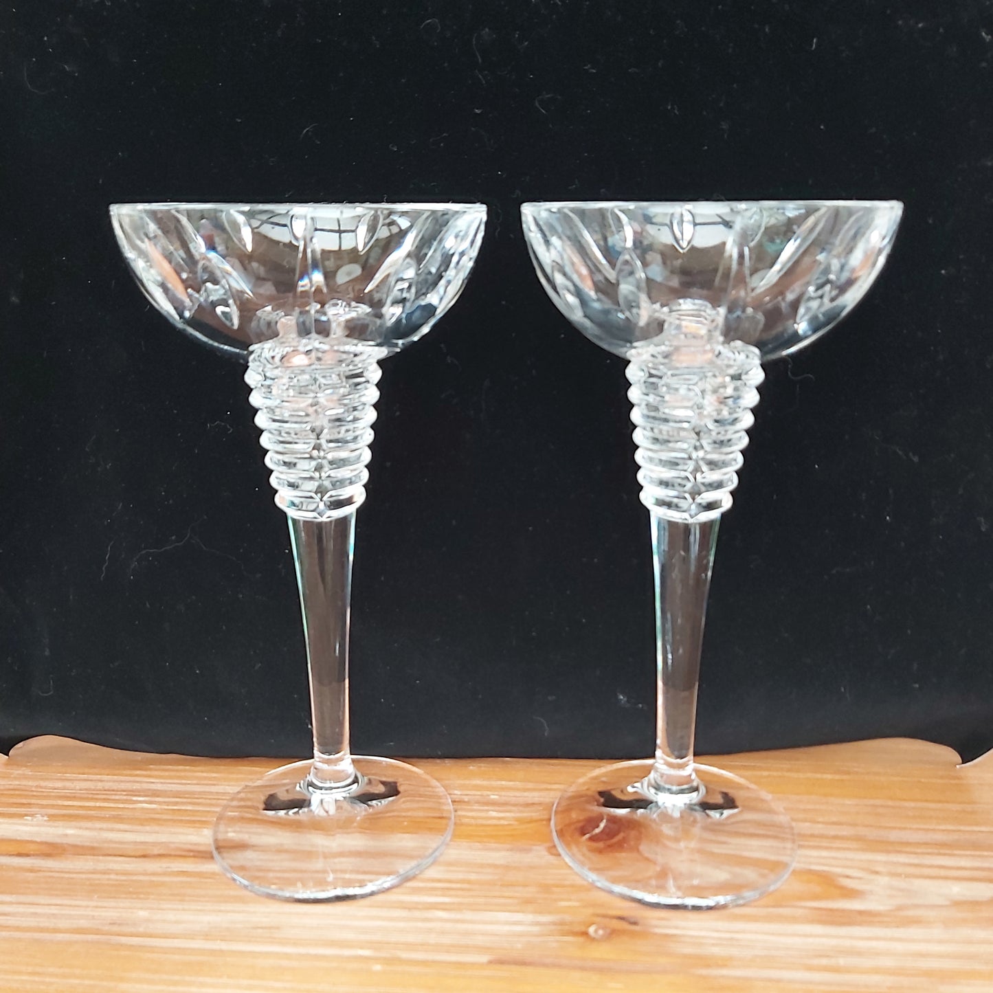 Pair of Marquis by Waterford Crystal Gemini Candle Holders