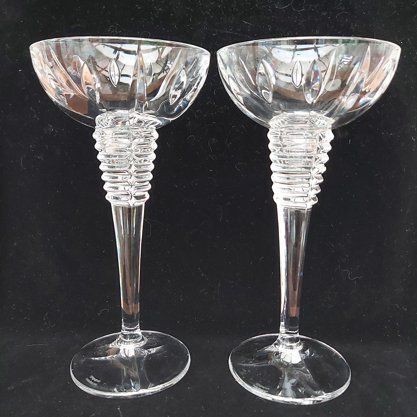 Pair of Marquis by Waterford Crystal Gemini Candle Holders