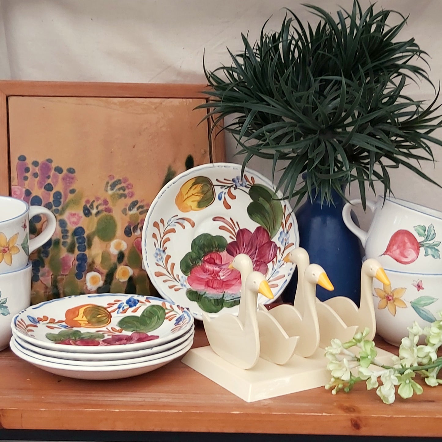 Pfaltzgraff Summer Garden Coffee Cups Set of 4