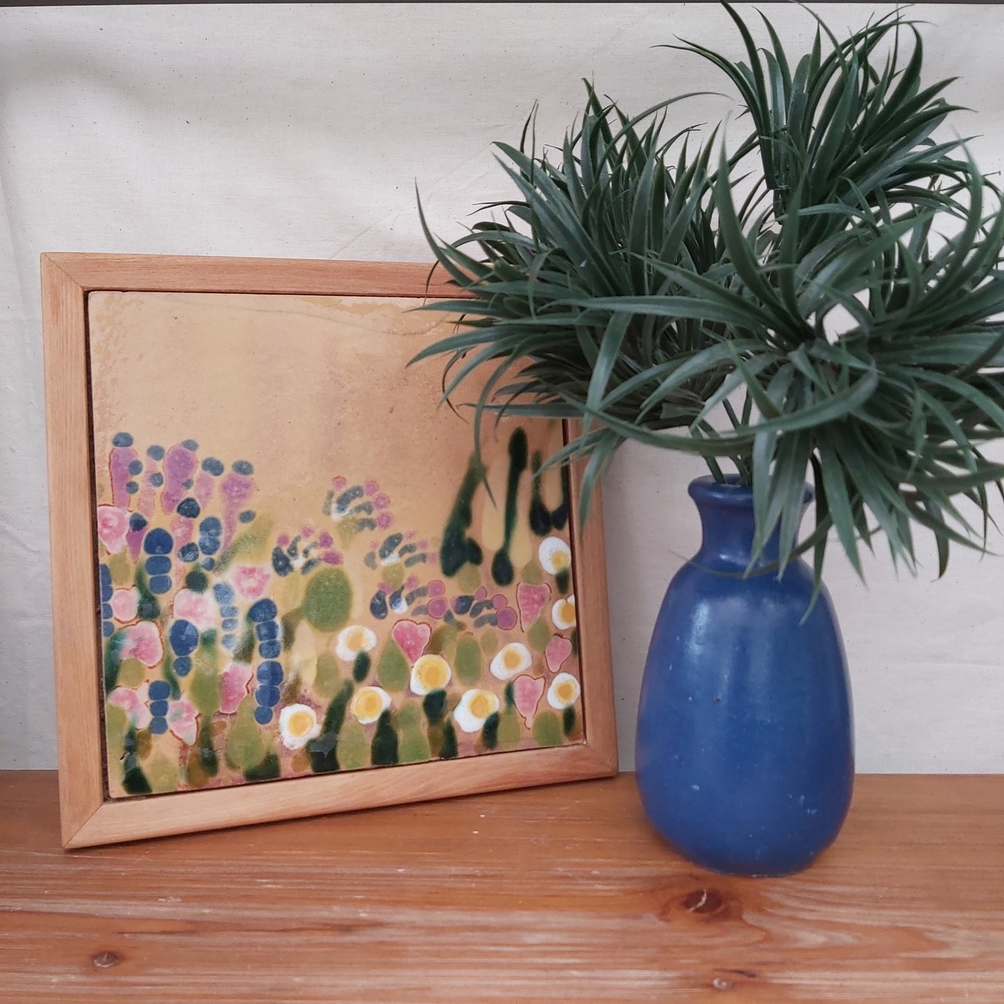 Antique Ronuk Cobalt Blue Bottle Vase